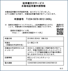 申請番号印刷イメージ